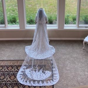 Cathedral white Ivory Wedding Veil